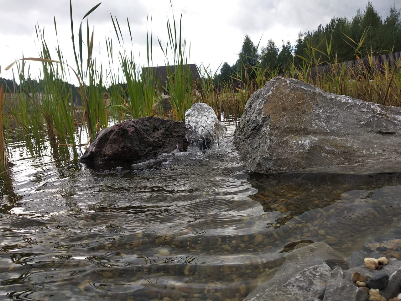 Декоративный водоём в п. Огурдино (Пермский край)