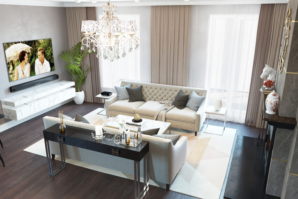 Гостиная в Загородном доме ( Стрельна )