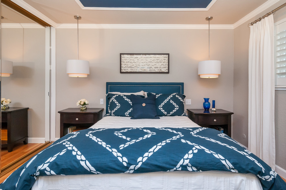 Fremont Navy Blue Master Bedroom Transitional Bedroom