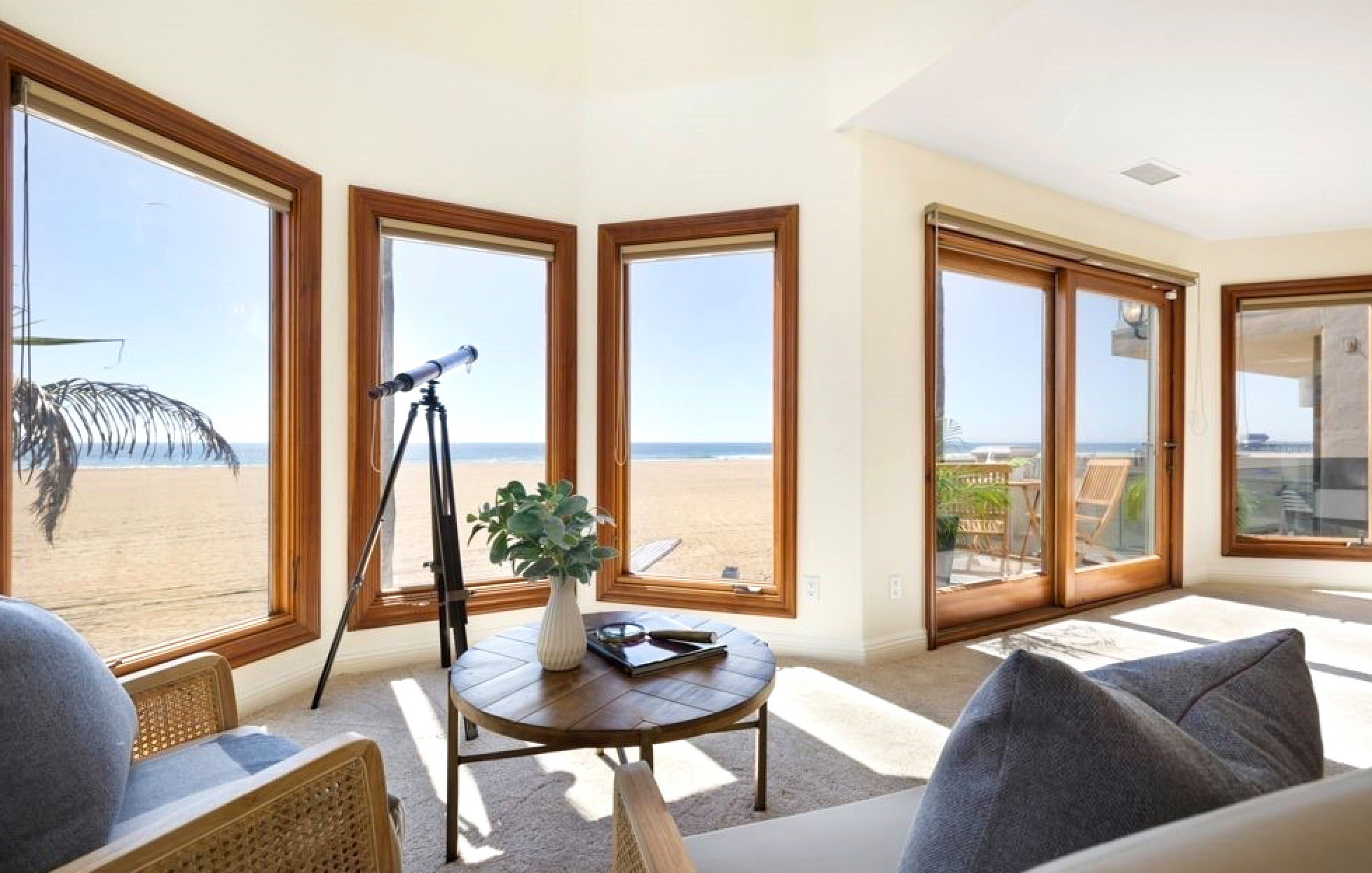 Luxury home staging CA beachside home