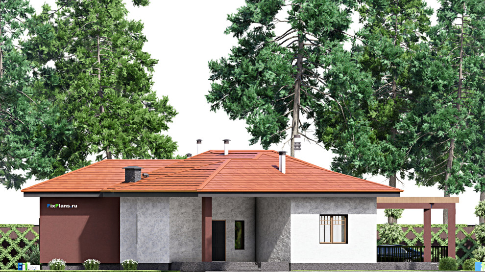 Проект одноэтажного дома 21х28м S274м2 F-15209