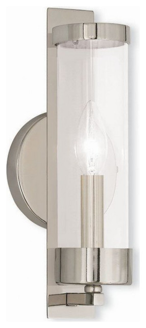 Polished Brass Medium Livex Lighting 10141-02 Transitional One Light Wall Sconce from Castleton Collection Finish 