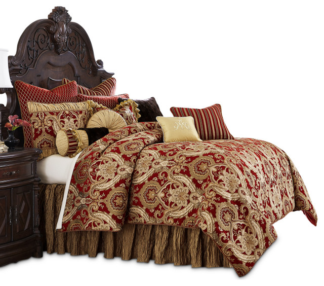 Lafayette 12Piece Queen Comforter Set Red Comforters And Comforter