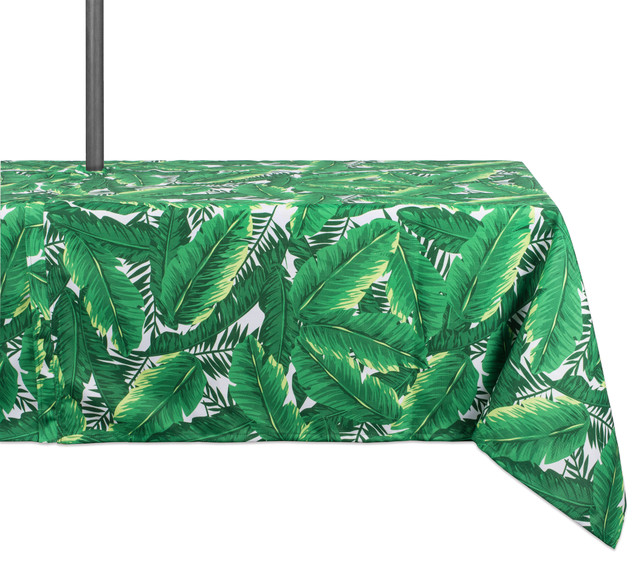 Dii Banana Leaf Outdoor Tablecloth With Zipper 60 X84