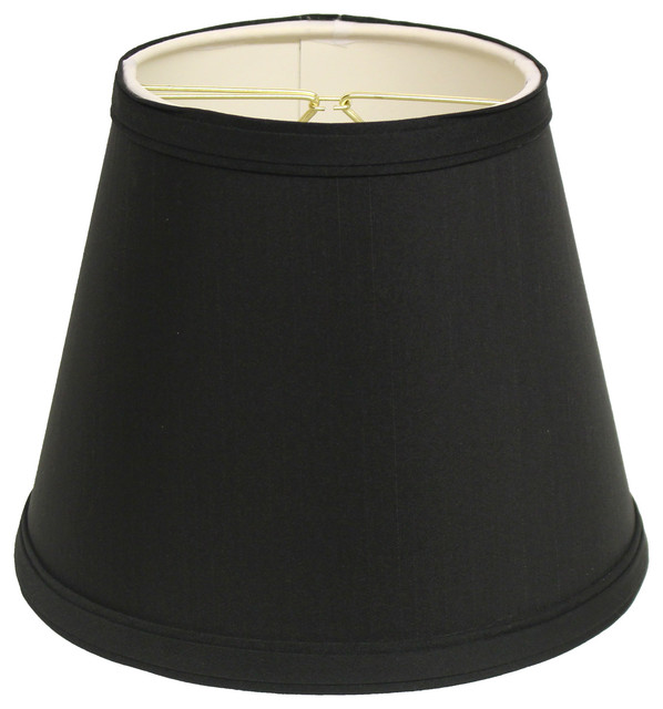 Slant Empire Hardback Lampshade With Bulb Clip Black White Lining