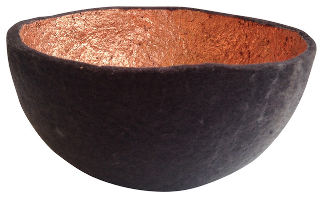 Felt Bowl, Grey/Bronze