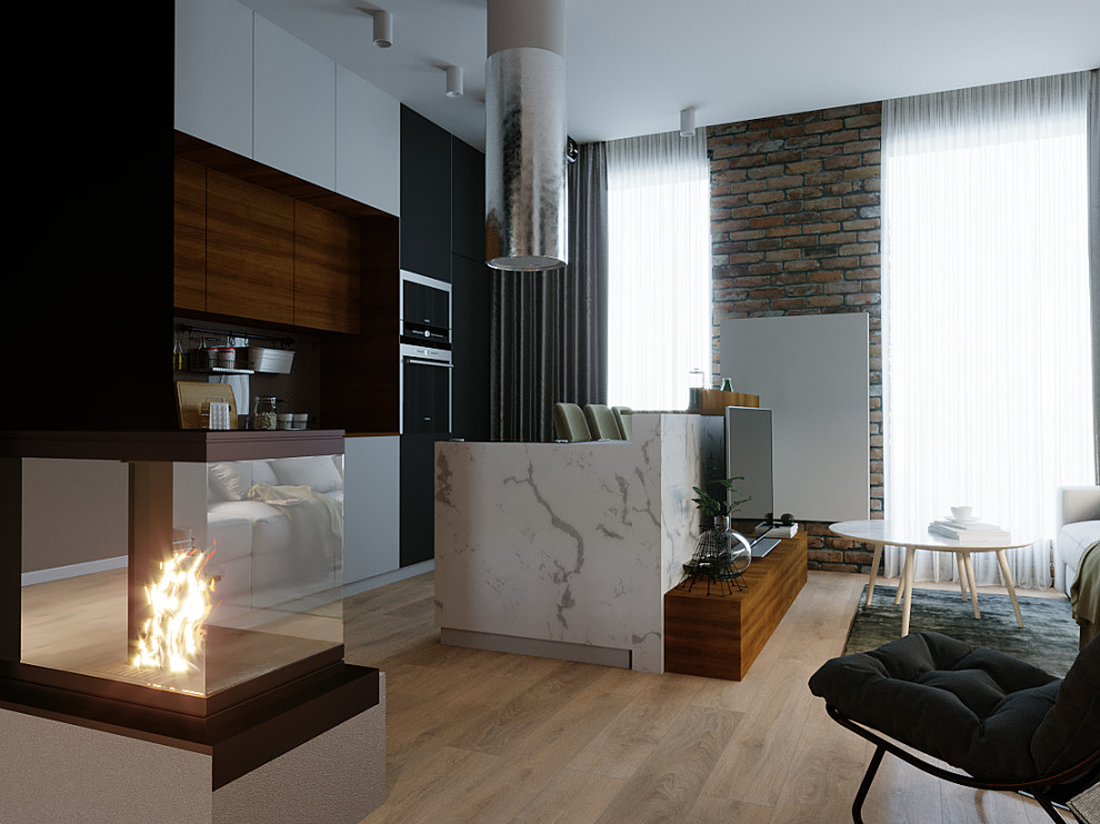 Дизайн проект 2х комнатной квартиры в современном стиле