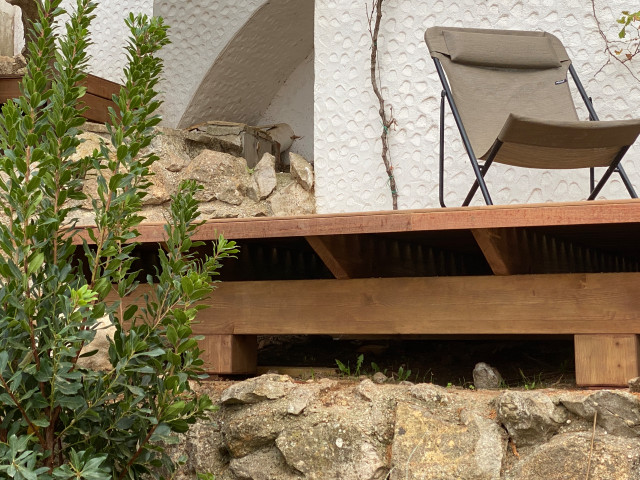 Jardin vue mer coastal-deck