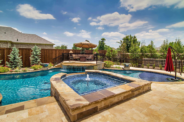 Inground Spa Designs Plano, Dallas, Highland Park - Swimming Pool & Hot ...