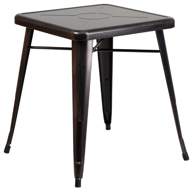 Flash Furniture 28" Square Metal Cafe Dining Table in ...