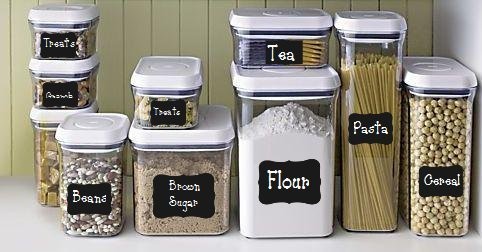 Flour container vinyl decal ONLY label stickers for kitchen small to Xlarge  sizes 2307