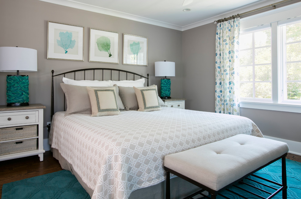 Design ideas for a large transitional guest bedroom in Baltimore with beige walls.