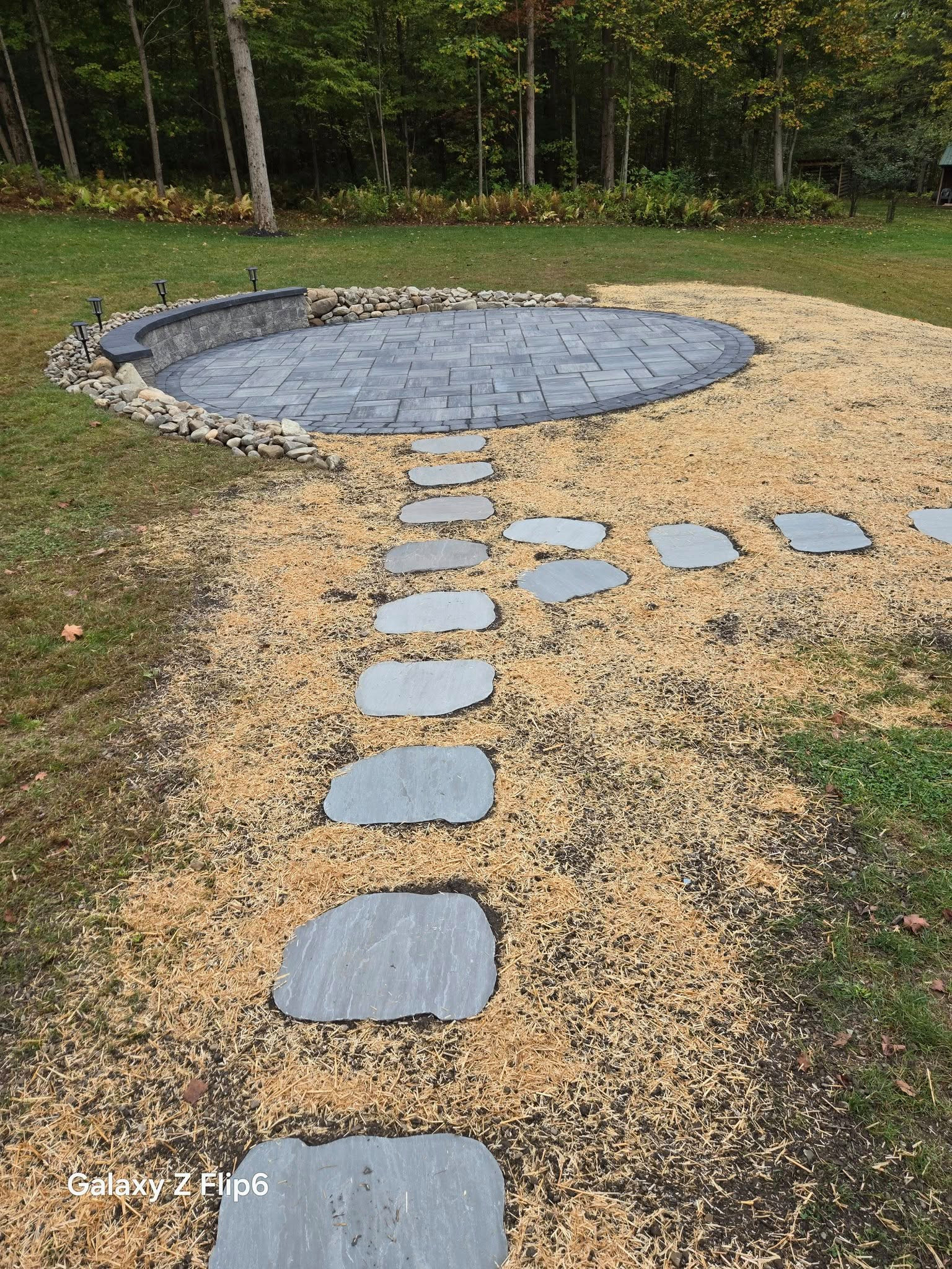 Patio sitting wall & steps