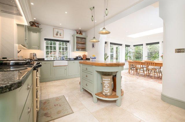Open Plan Kitchen/Dining casa-de-campo-cocina