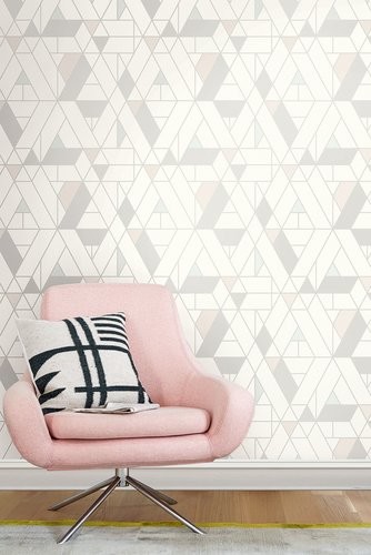 Геометрический орнамент в обоях.