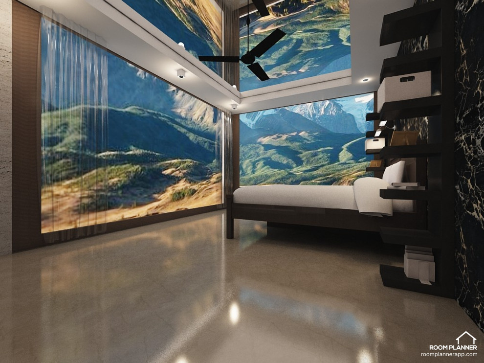 Дизайн гостиной с панорамным видом