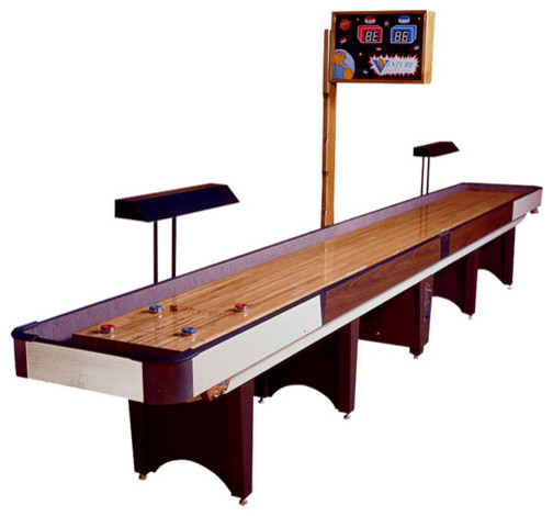 Classic Coin-Op Shuffleboard Table by Venture Games, Stelter Mahogany, 22'