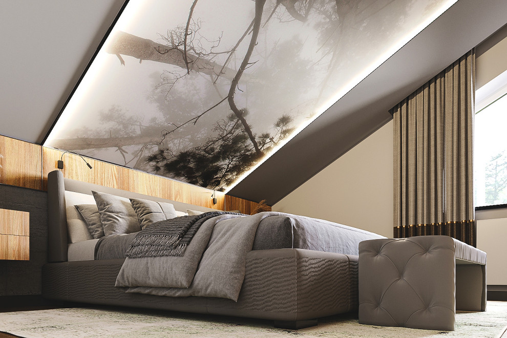 Ispirazione per una camera da letto minimal di medie dimensioni