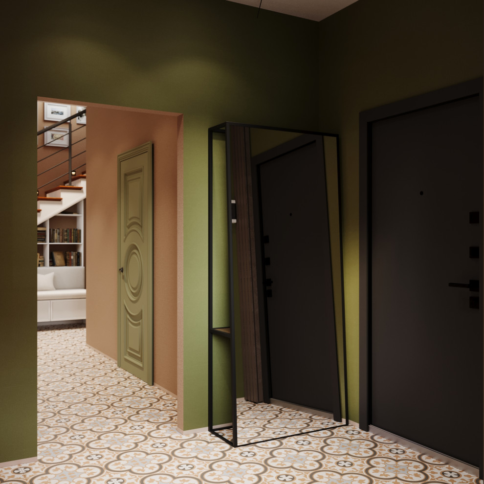 Дизайн 2х этажного дома в стиле эклектика