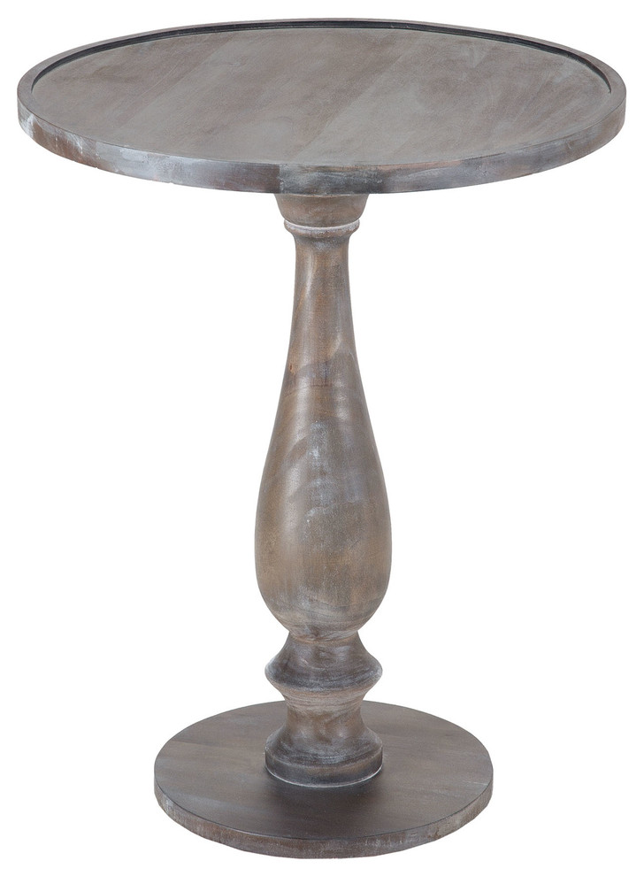 Hamptons Side Table, Waterfront Gray Stain With White Wash French