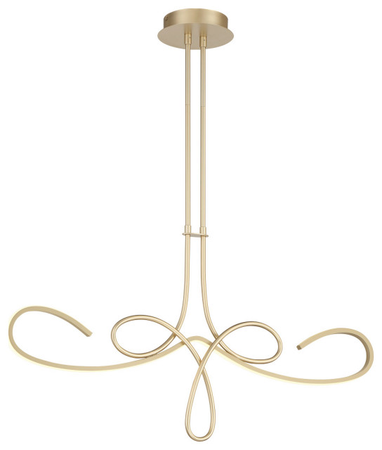 George Kovacs P5435-697-L Astor - By Robin Baron Led Island in Brass