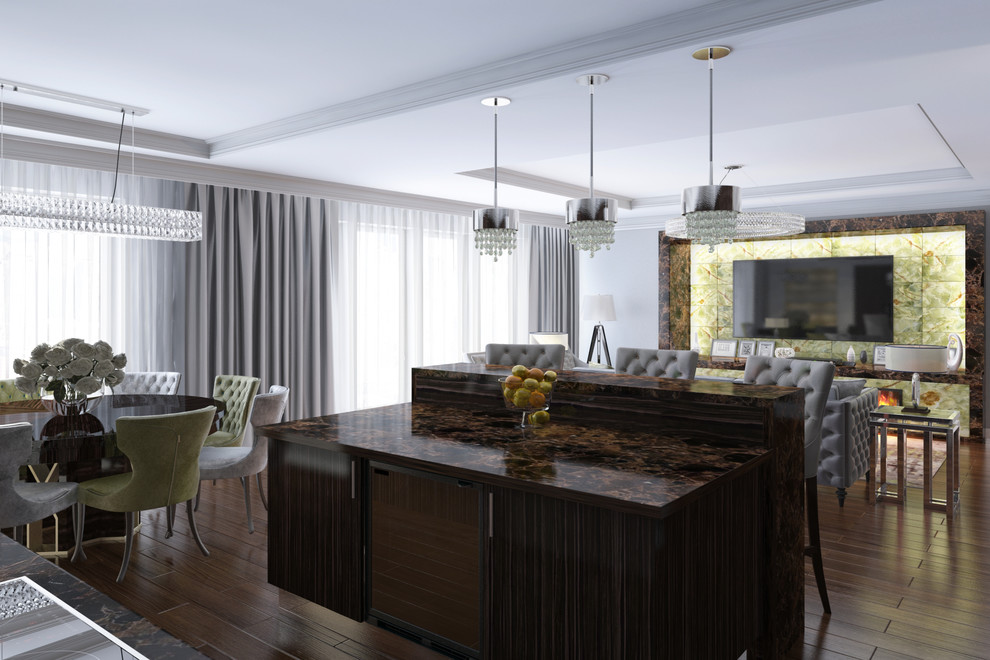 гостиная в ЖК "Кутузовская ривьера"