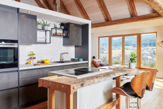 Rustikale Kuchen Mit Grauen Schranken Ideen Design Bilder Juli 2020 Houzz De