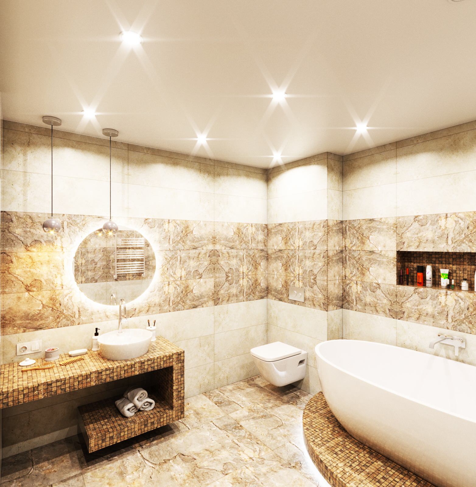 Дизайн интерьера ванной комнаты