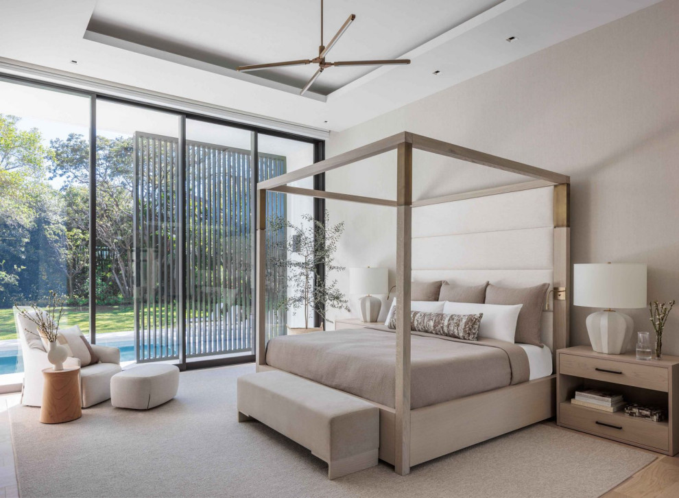 Inspiration for a modern bedroom remodel in Miami