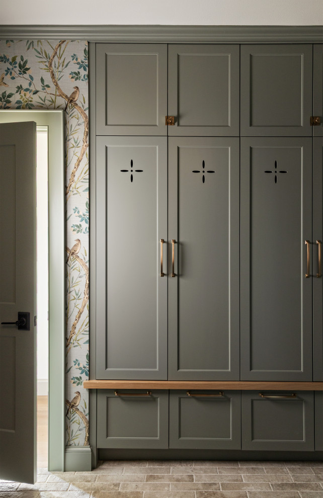 Inspiration for a transitional laundry room remodel in Seattle