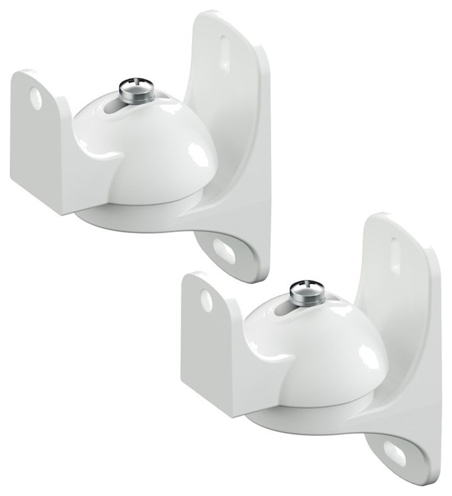 AVF Traditional Nylon Speaker Wall Mounts in White (Set of 2) Home