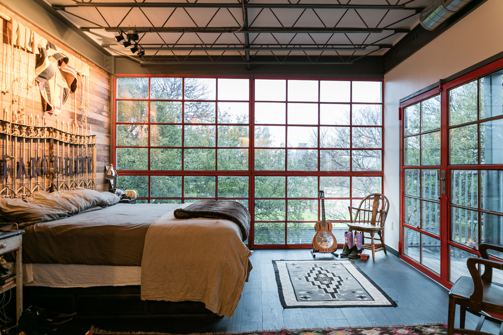 Design ideas for a modern bedroom in Austin.