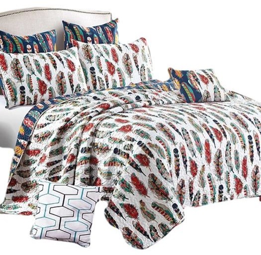 feather quilt set