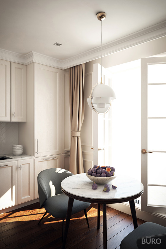 Строгий интерьер в стиле американская классика