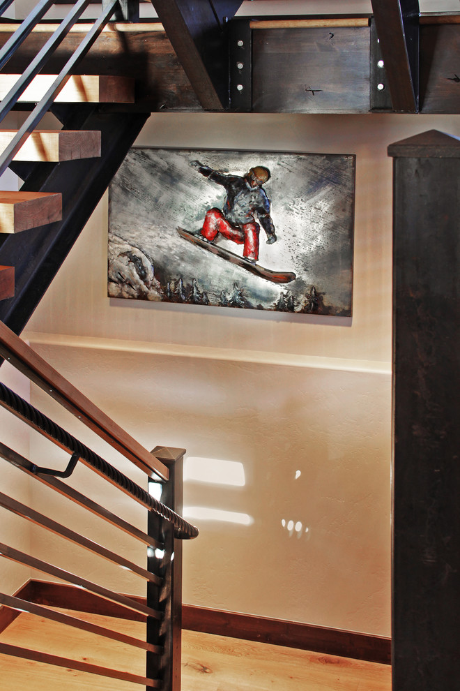 Inspiration for a transitional staircase remodel in Denver