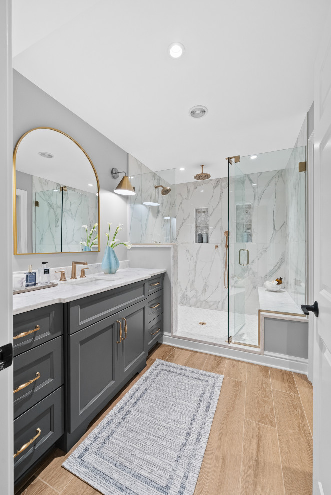 Wood-Look Floor | Classic Bathroom Remodeling