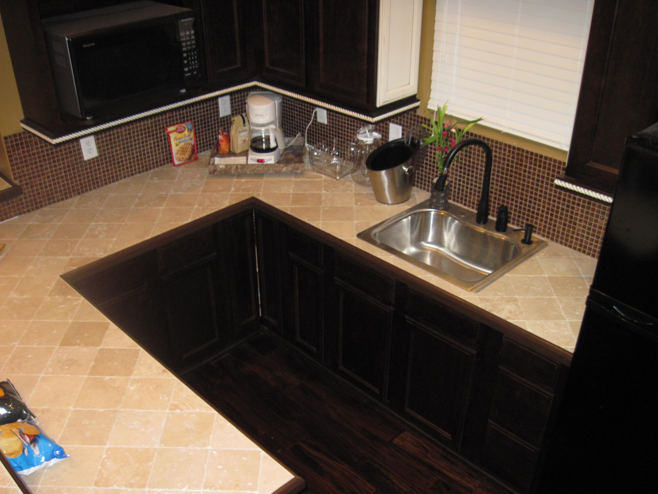 Game Room Kitchen - 2 color cabinets