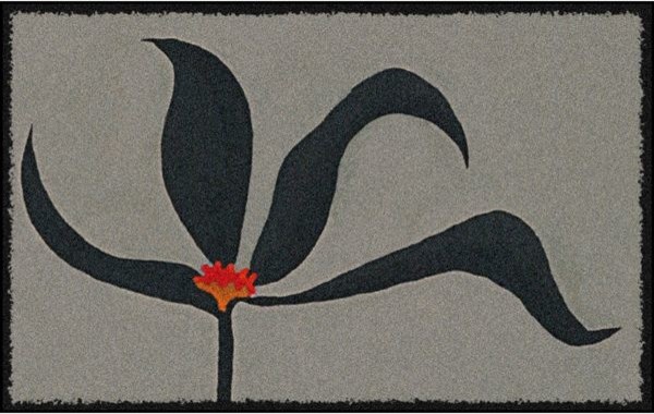 Tropical Flower Design Area Rug, 4'x6', Woven Backed