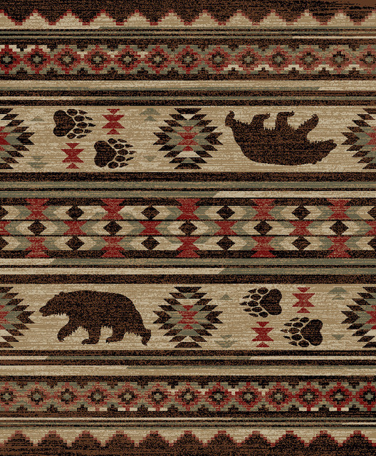 Fort Mountain, Rug, 5'3x7'3" Rustic Area Rugs by Rugs of Dalton Houzz