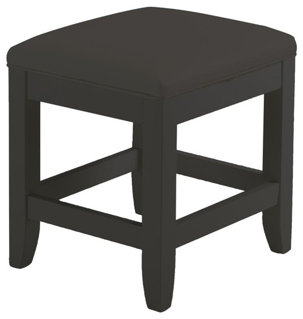 Home Styles Bedford Vanity Bench In Black Transitional Vanity Stools And Benches By Home Styles Furniture Houzz
