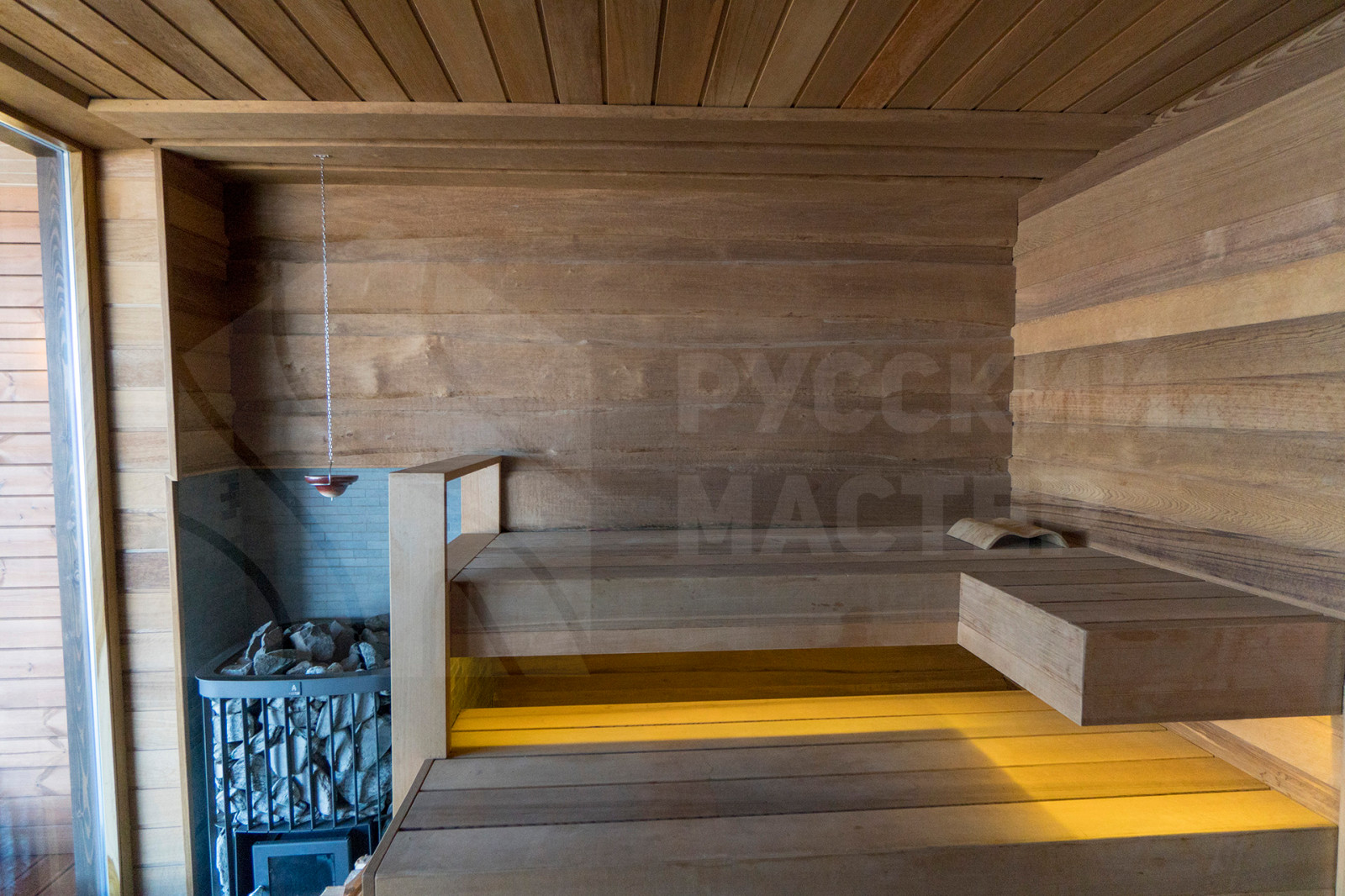 Одноэтажный дом в современном стиле с уютной сауной