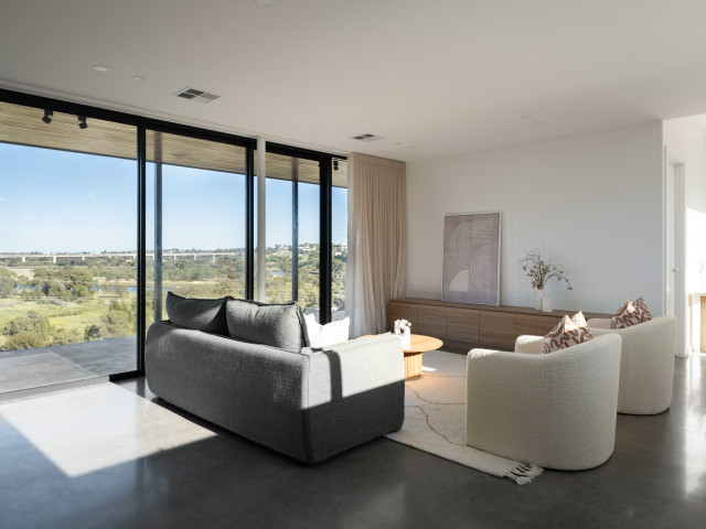 Noarlunga Downs House modern-vardagsrum