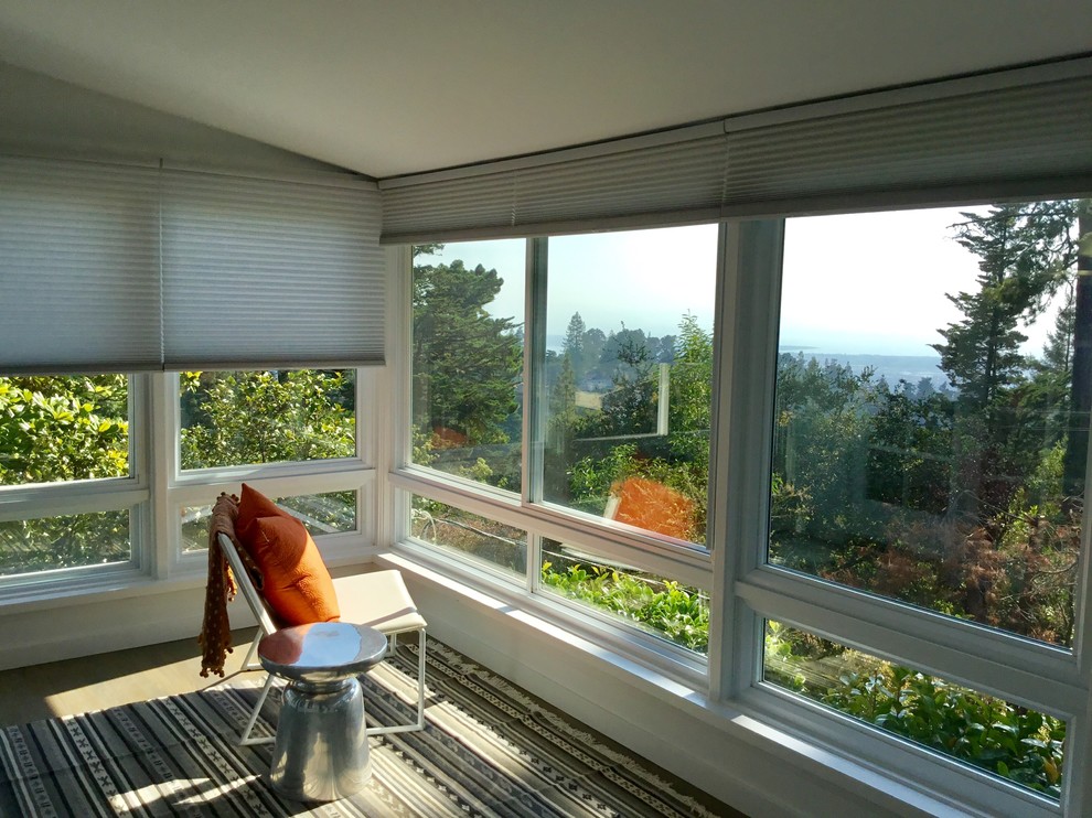 Mid-century modern sunroom photo in San Francisco