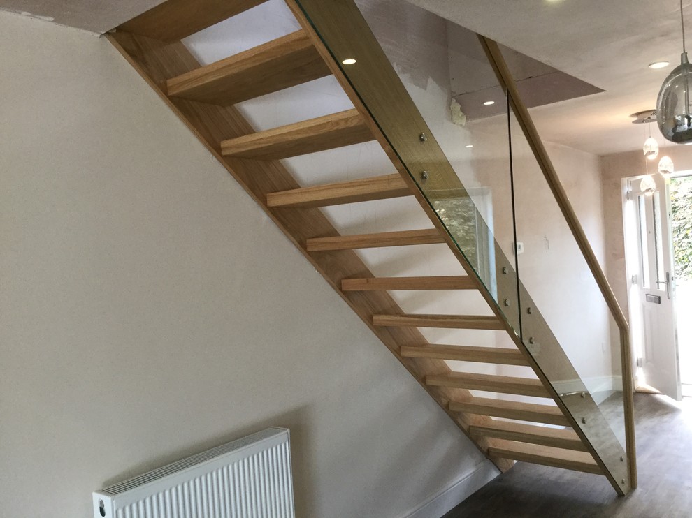 New Oak Staircase with Open Riser