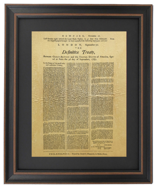 Framed Treaty Of Paris 1783 - Traditional - Prints And Posters - By ...