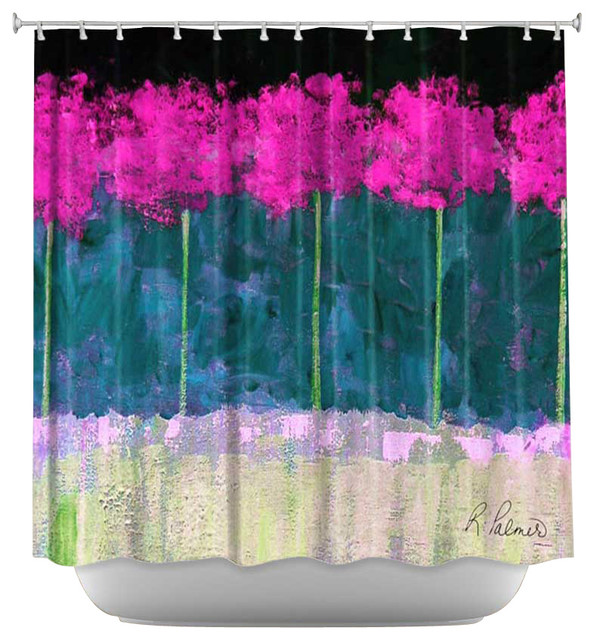 Shower Curtain Artistic - Fuschia Trees