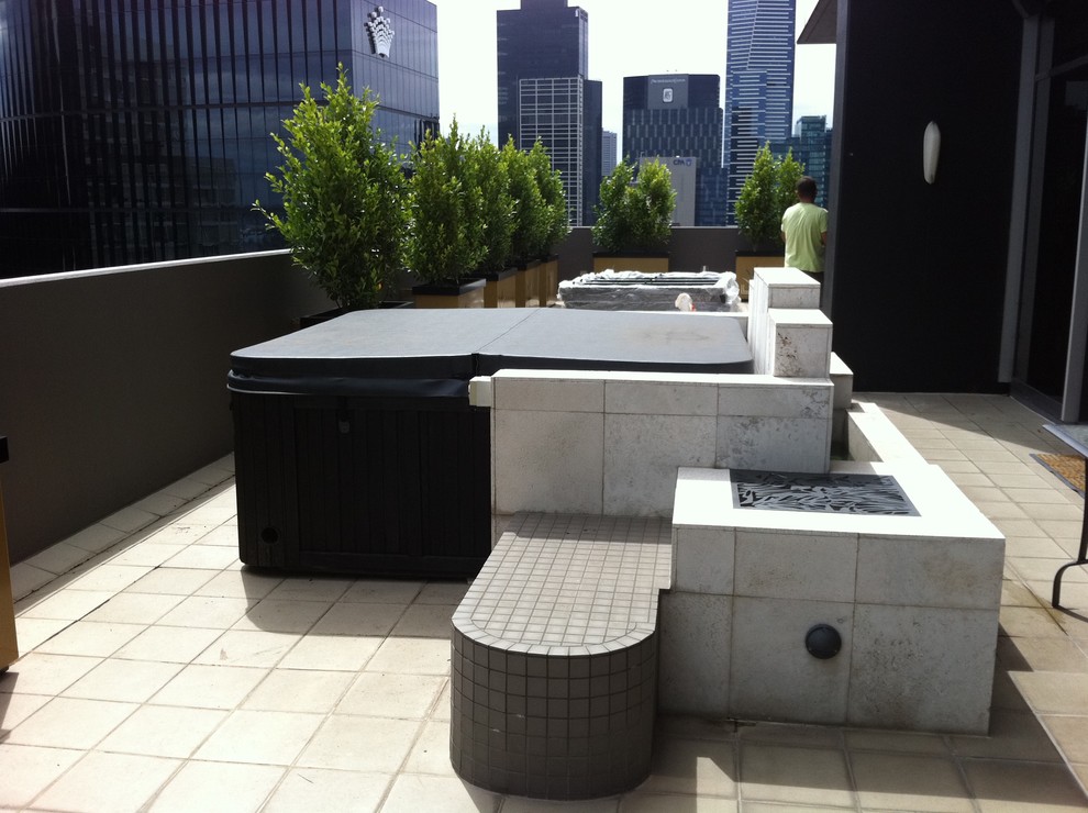 Contemporary patio in Melbourne.