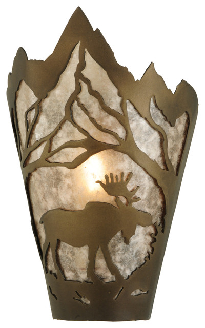 8W Moose at Dawn Right Wall Sconce