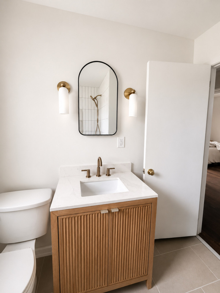 Warm Modern Bathroom Remodel