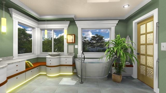 Bathroom Renderings transitional-rendering